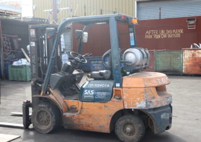 forklift in our scrap yard melbourne