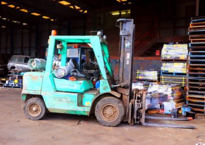 one of our forklifts doing scrap metal duties
